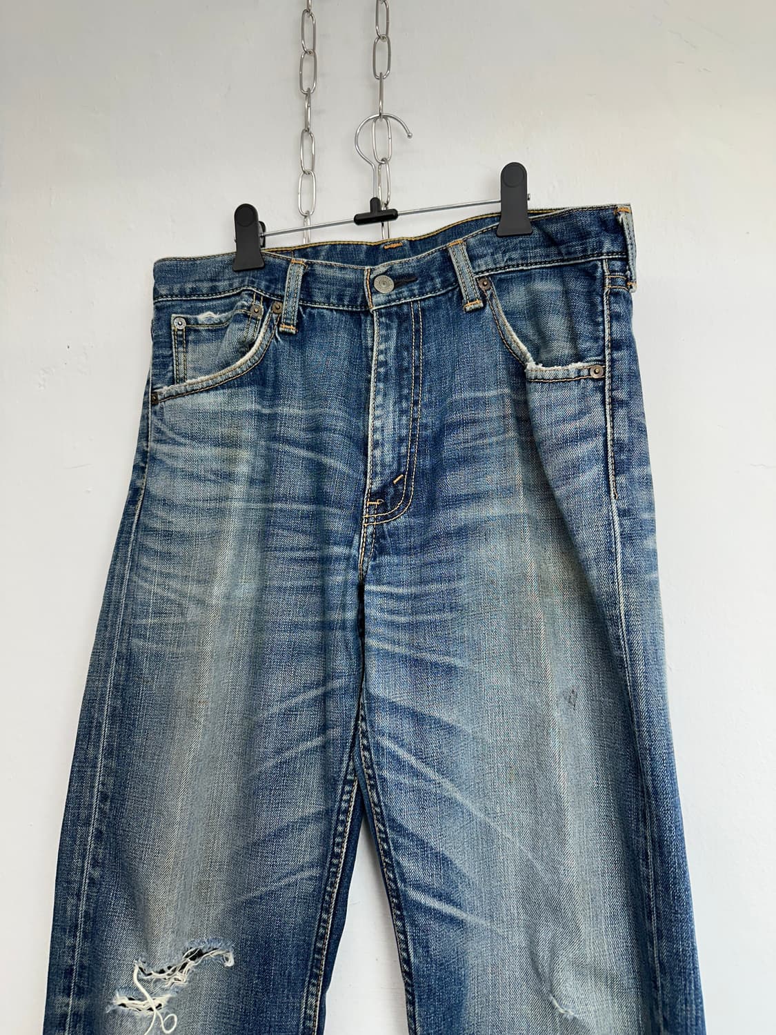 Levi’s 2000s 703 Indigo Distressed Denim 상품이미지7