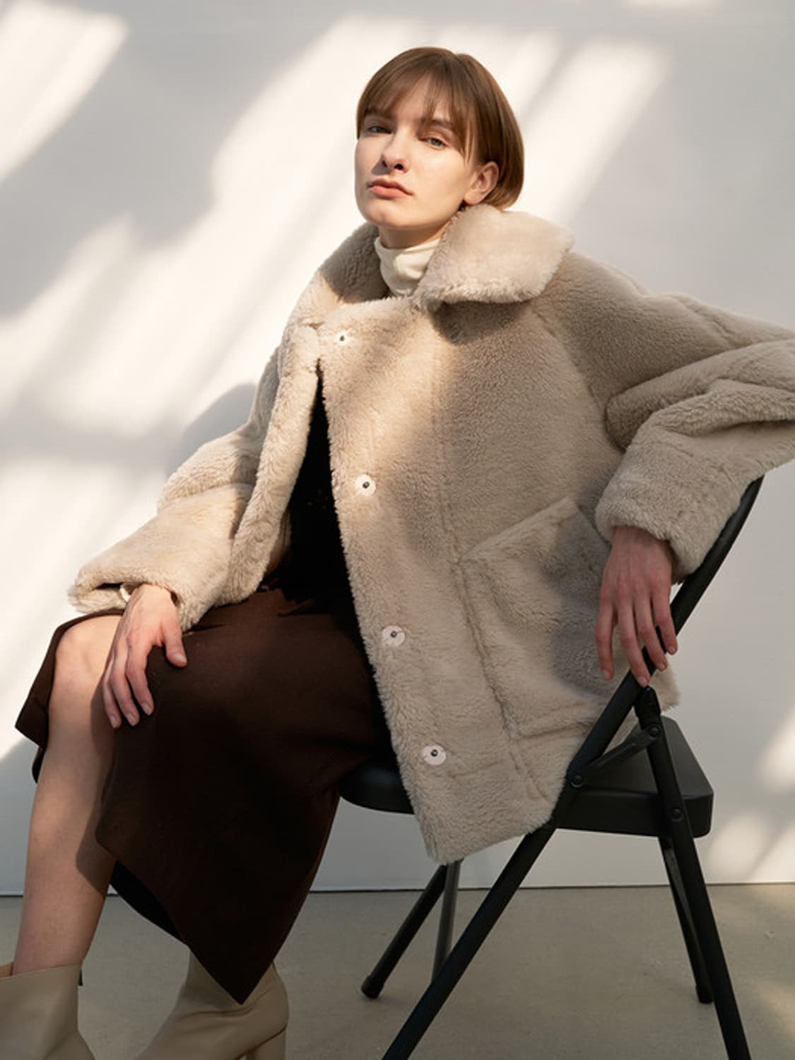 모한 MOHAN 리버시블 레더 무스탕 코트 상품이미지6