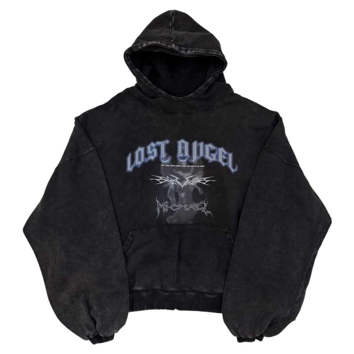 DNSR 쏠트 다잉 로스트 엔젤 바라클라바 후드티 블랙 상품이미지1