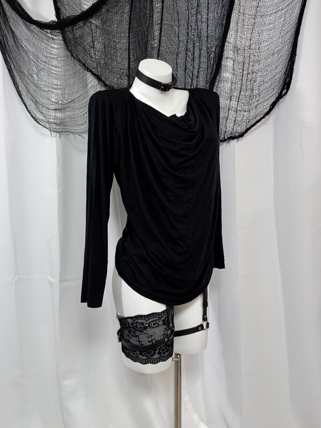 lace drape t-shirt 상품이미지3