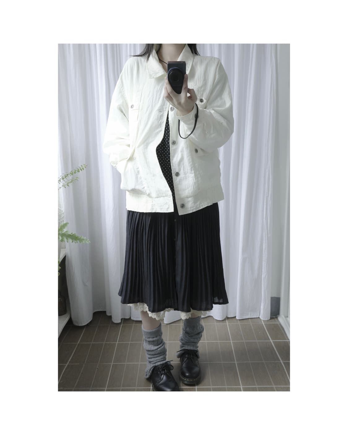 Ivory bomber jacket 상품이미지5