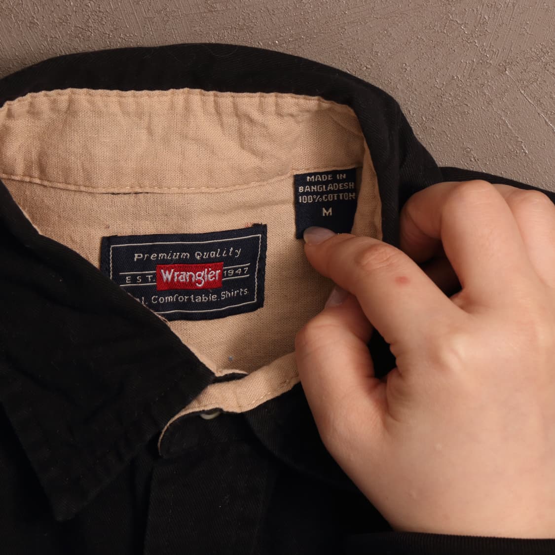 랭글러 코튼 워크셔츠 블랙 A1596 상품이미지4