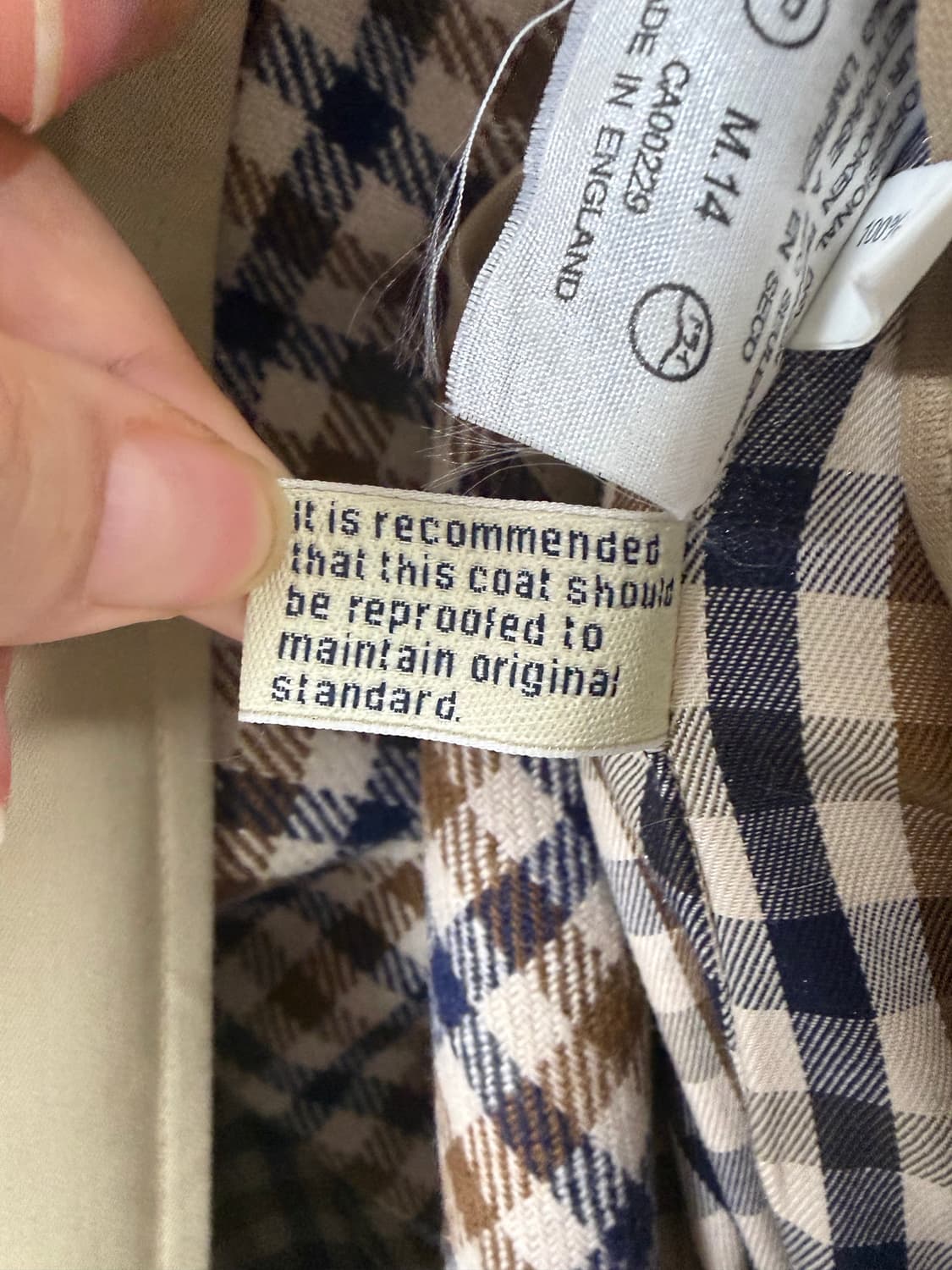 아쿠아스큐텀 Aquascutum 영국제 발마칸 코트  상품이미지10