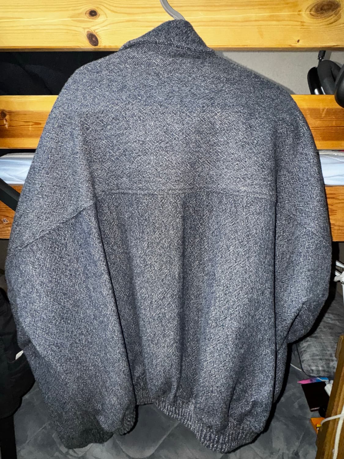 쿠어 버진 울 오버사이즈 짚업 블루종(멜란지네이비) M 판매합니다 상품이미지2