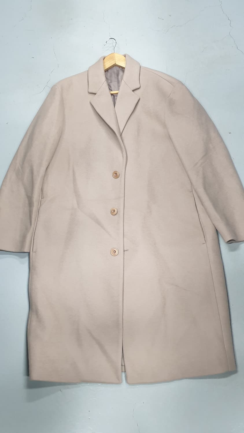 쿠어 베이지색롱코트 상품이미지1