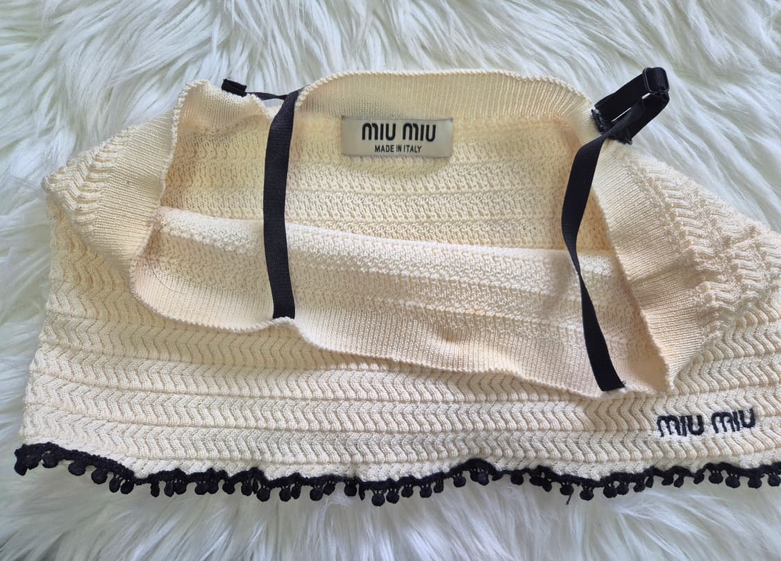 미우미우니트 크롭탑 s 상품이미지2