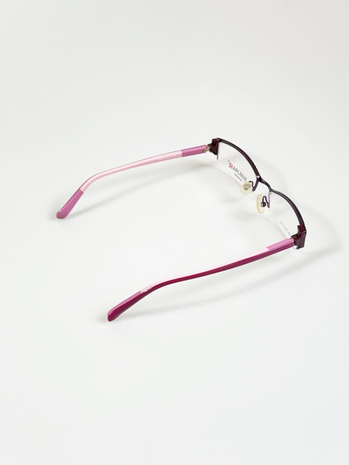 SAMURAI Eyewear 반무테 스퀘어 퍼플 메탈 빈티지 안경 상품이미지4