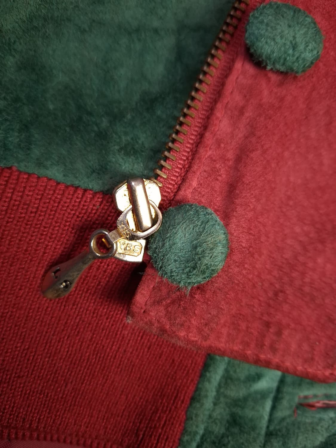 90's 빈티지 국내산 리얼 스웨이드 배색 봄버 자켓 상품이미지5