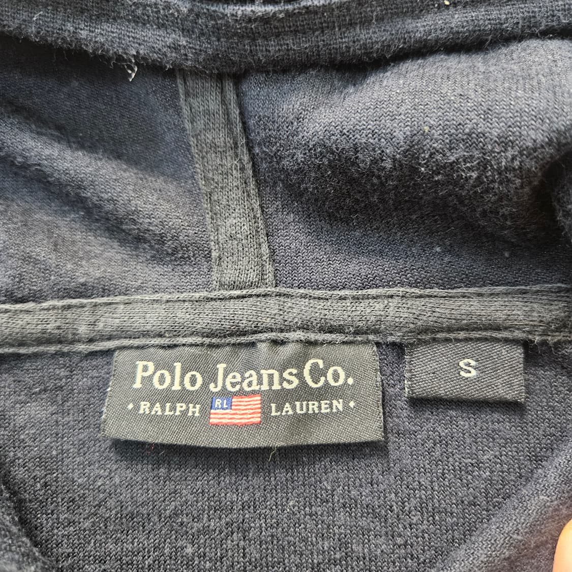 S 폴로랄프로렌 여성 블랙 벨벳 후드집업 0401Y 상품이미지3