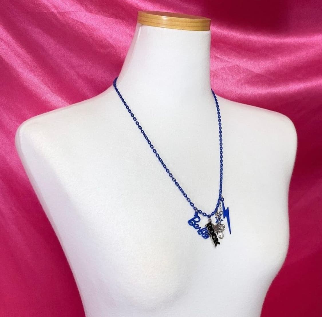 Barbie 바비 락스타 블루목걸이 빈티지목걸이 고전 상품이미지8