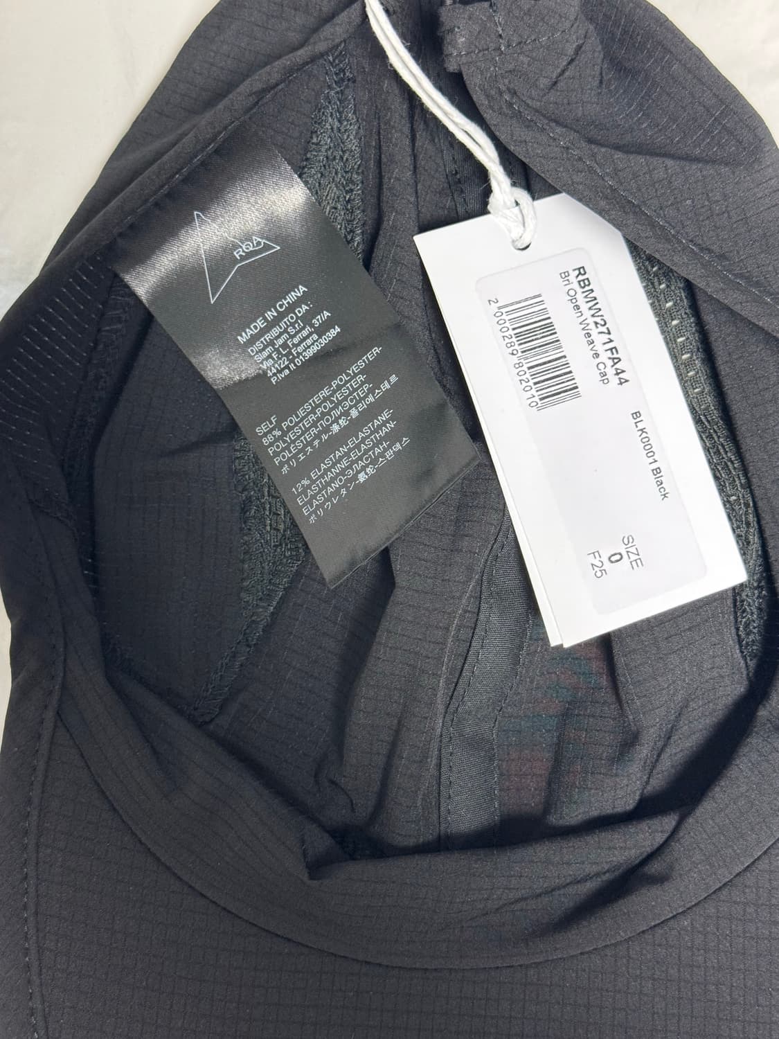 ROA 로아 블랙 캠프캡 (퍼포레이티드 캡)새상품 상품이미지4