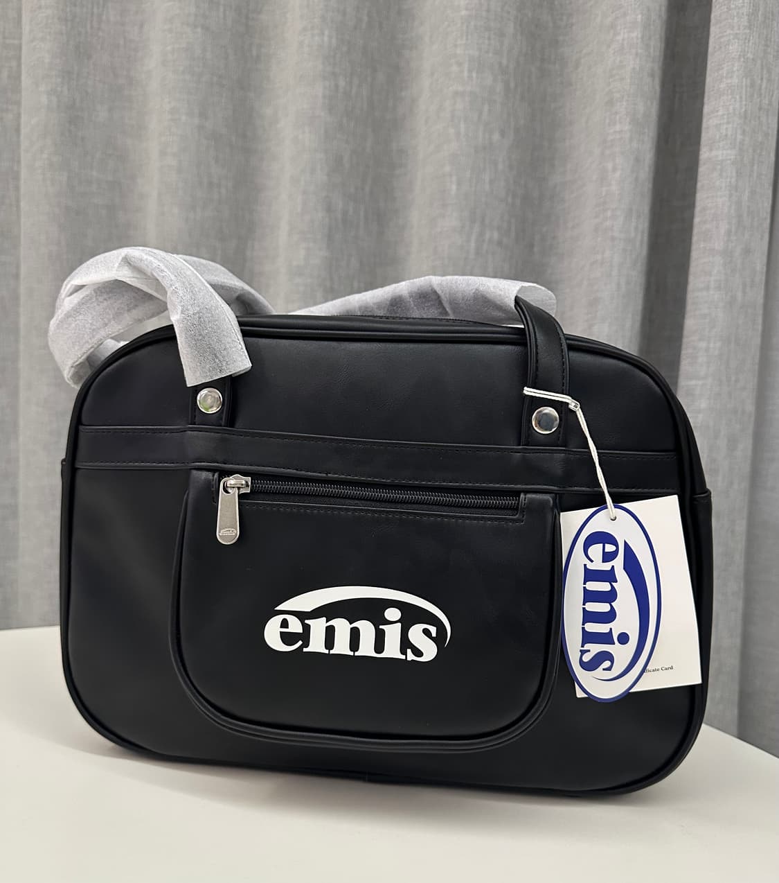 [새상품] emis 이미스 빈티지 볼링백 -블랙 상품이미지6