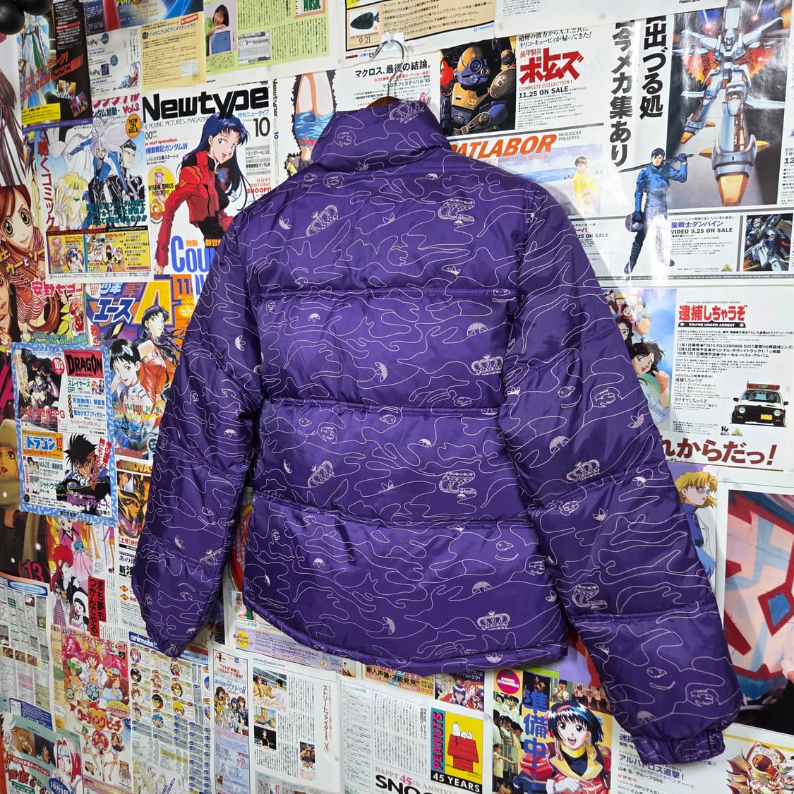 아디다스 퍼플 크라운 카모 패턴 걸스 패딩 상품이미지6