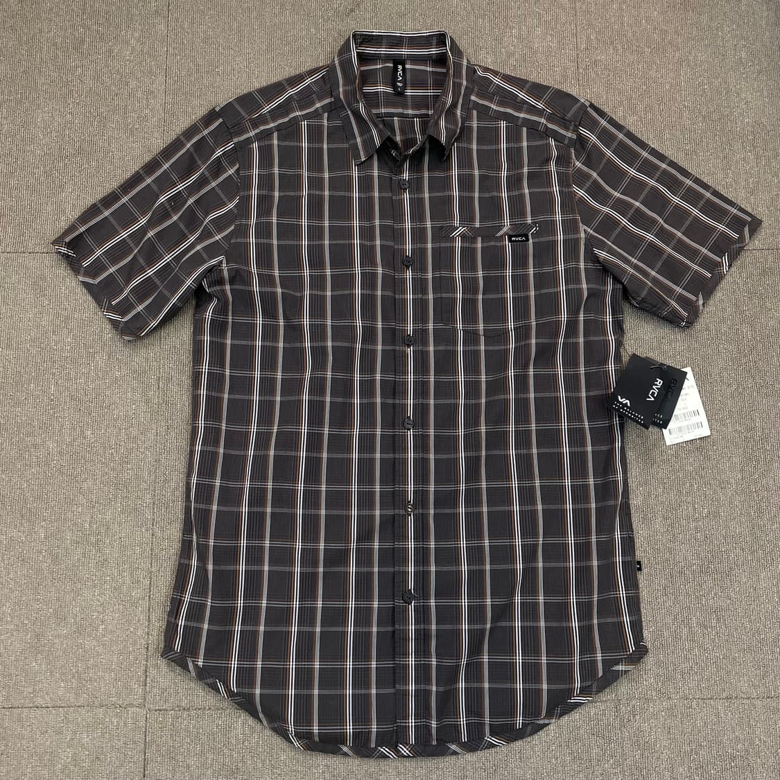 새상품 RVCA 루카 체크 하프 셔츠  상품이미지1