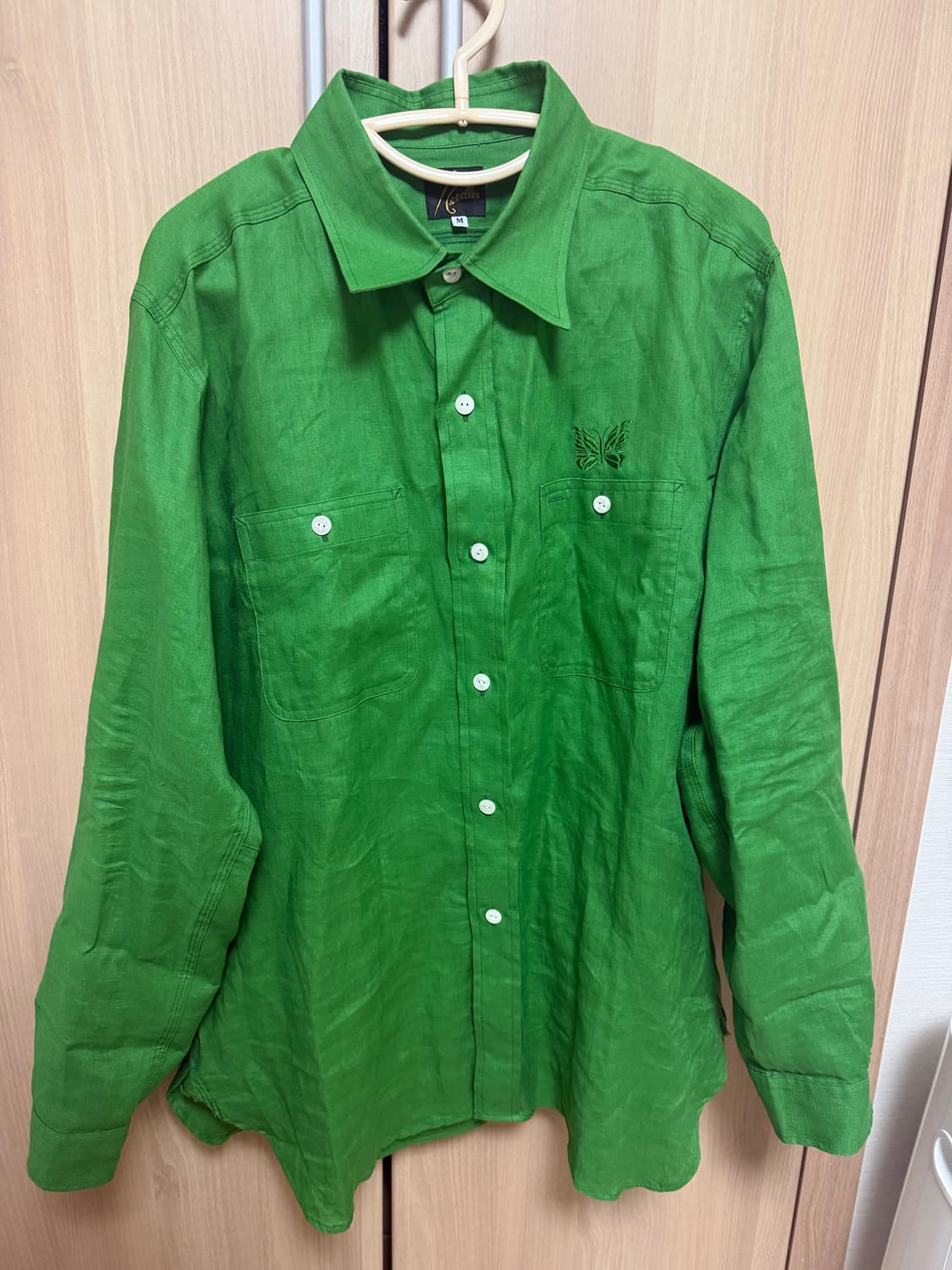 니들스 린넨 캔버스 워크 셔츠 그린 상품이미지2