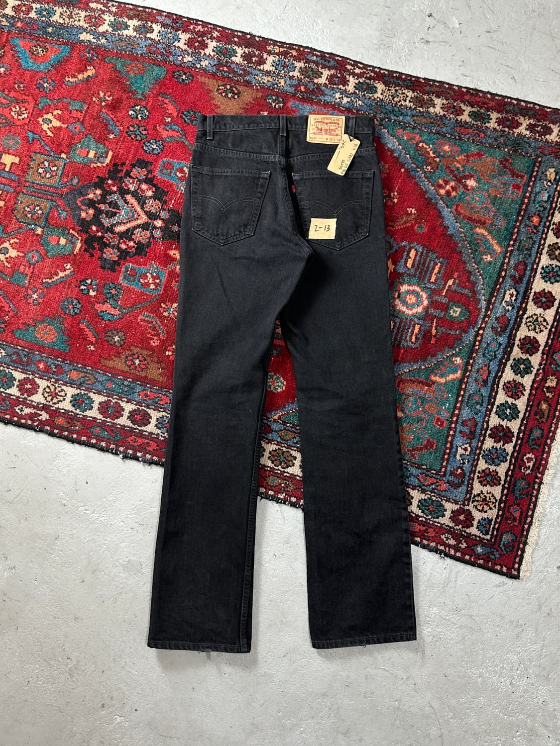 90's USA Made 빈티지 리바이스 517 블랙 부츠컷 상품이미지4