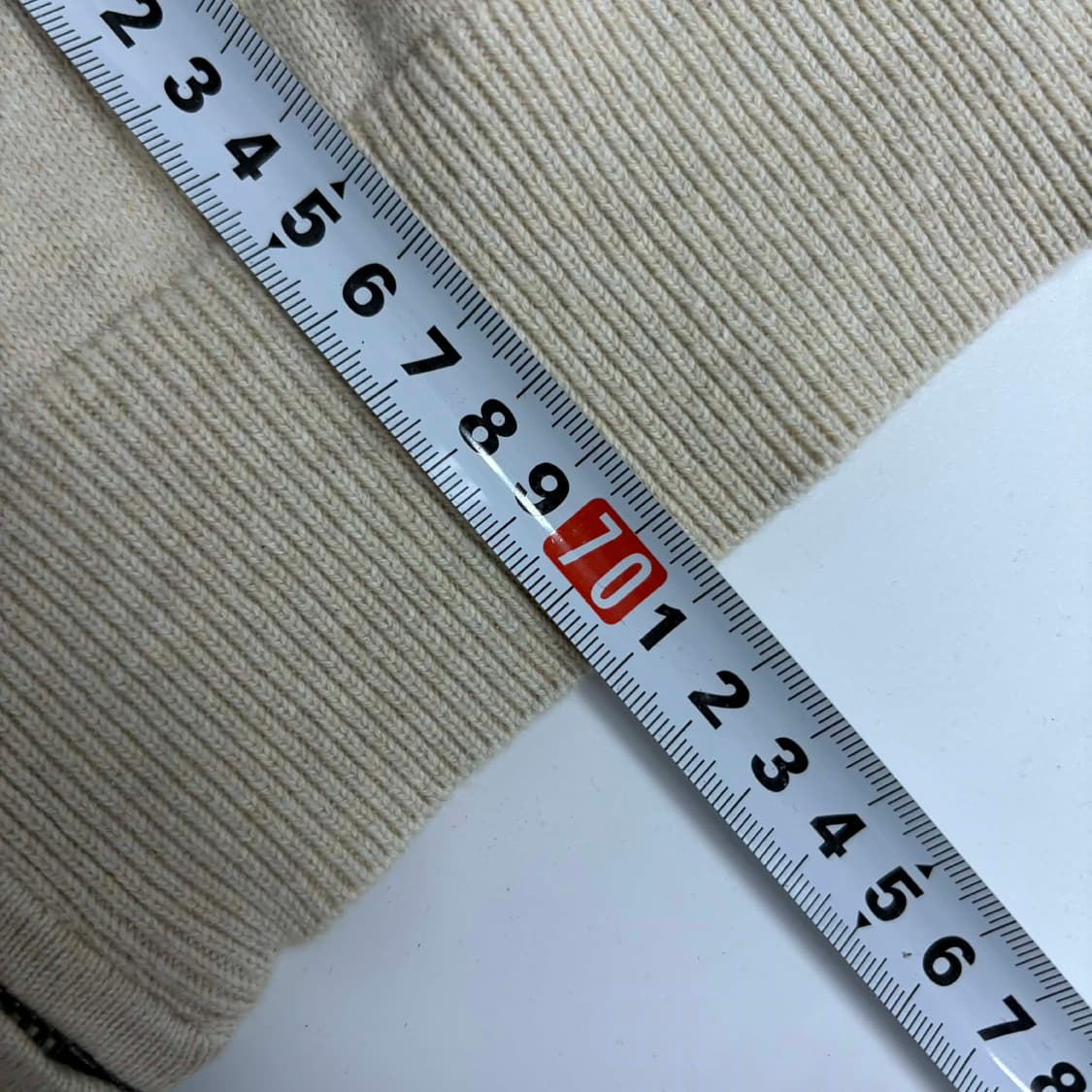 타미힐피거 베이지 핀터깔 코튼 니트 집업 희귀져지(L) 상품이미지8