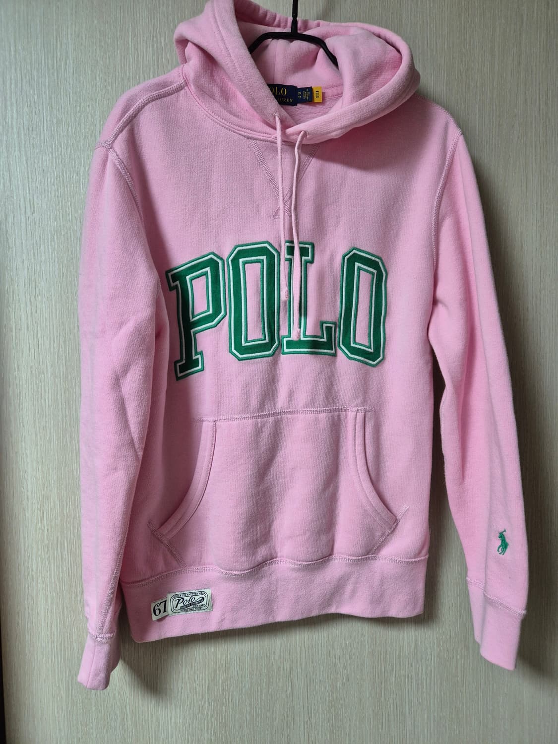 신형 폴로 랄프로렌 핑크 후드티 기모 맨투맨 XS 여성 상품이미지1