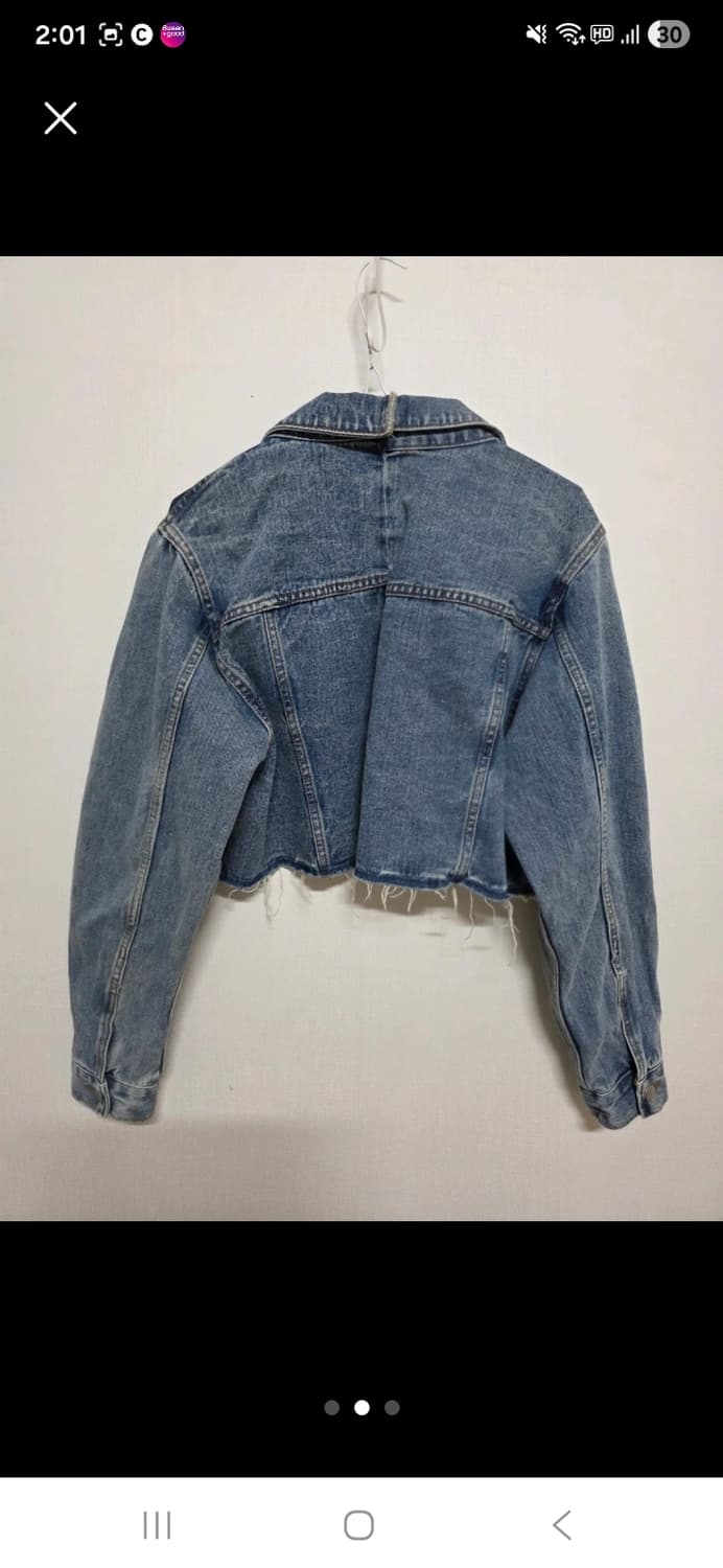 미앤느 숏 청자켓 상품이미지2