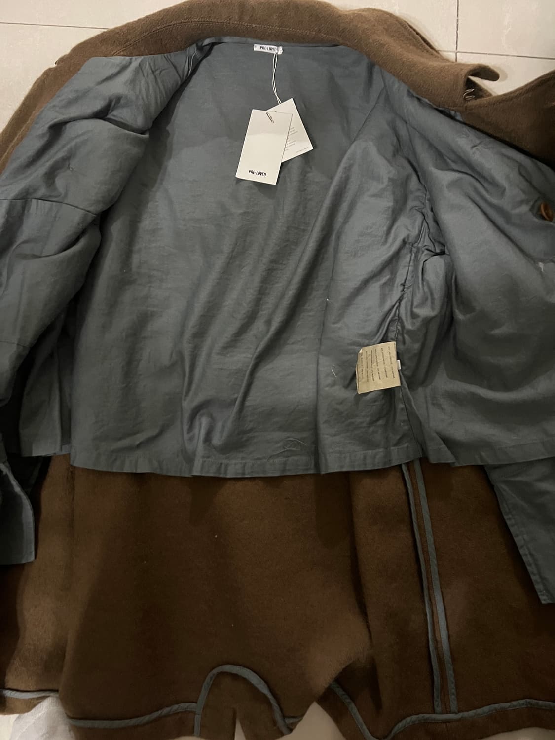 Miu Miu 2000s 남성복 울 밀리터리 더블 브레스티드 코트 상품이미지9