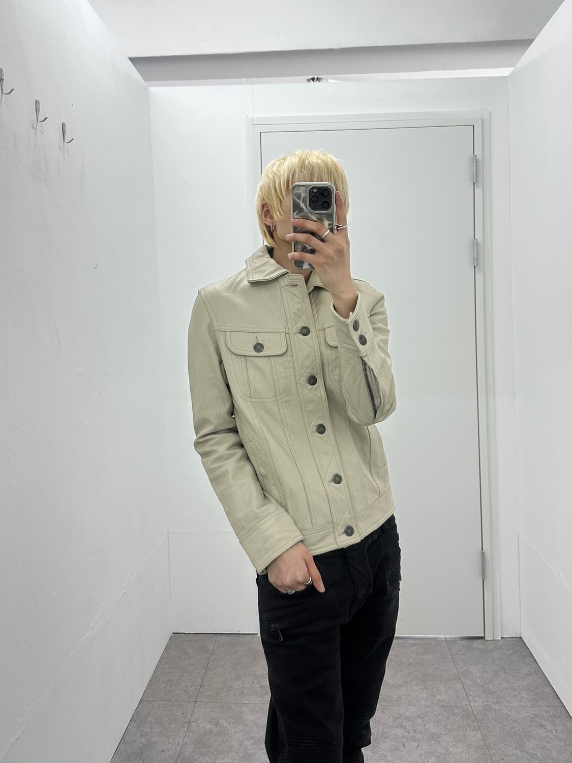 JackRose Lambskin Leather Button Detail 상품이미지9