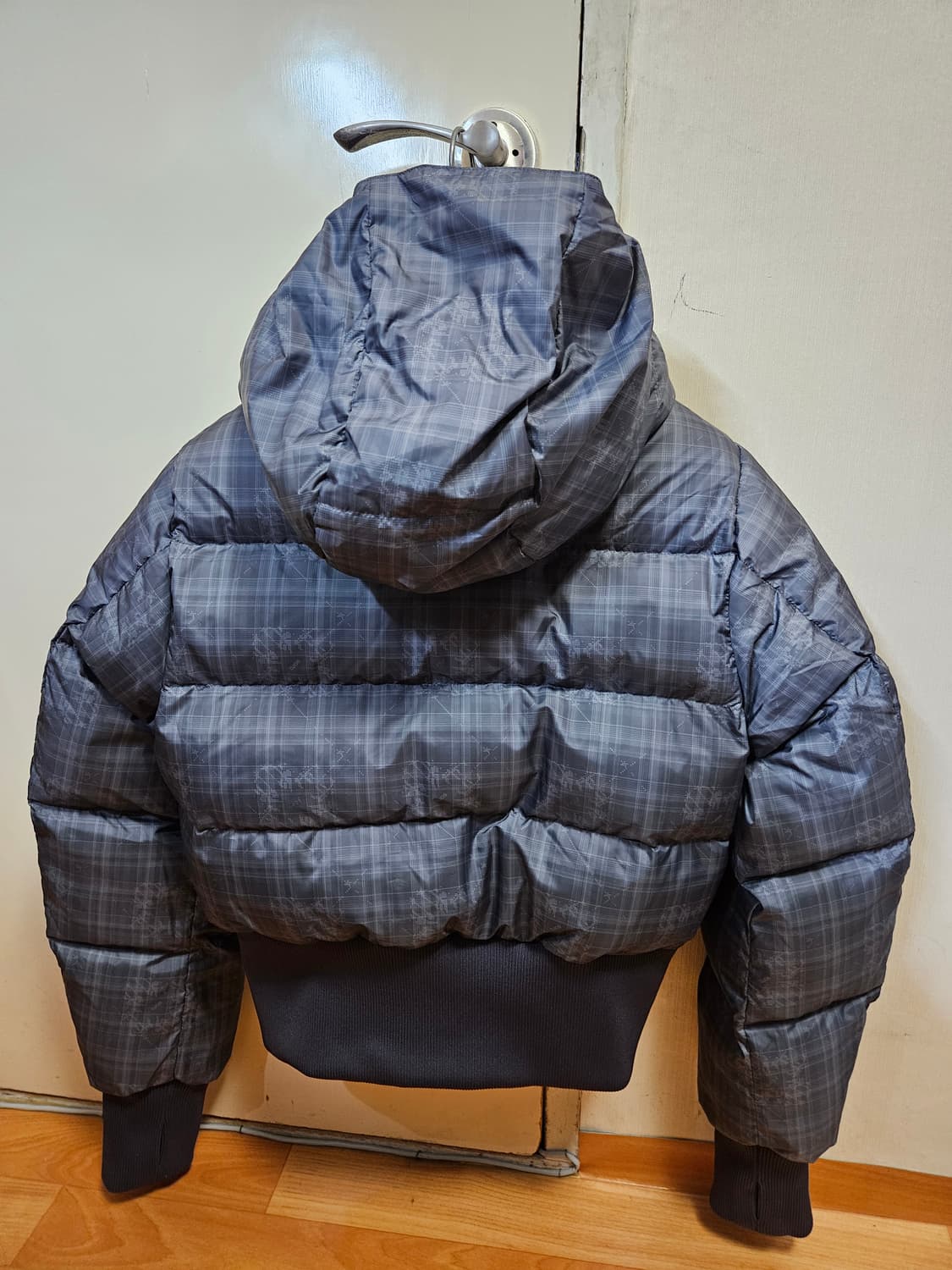 2 사이즈) OJOS 오호스 리버시블 체크 패디드 자켓 패딩 차콜 상품이미지3
