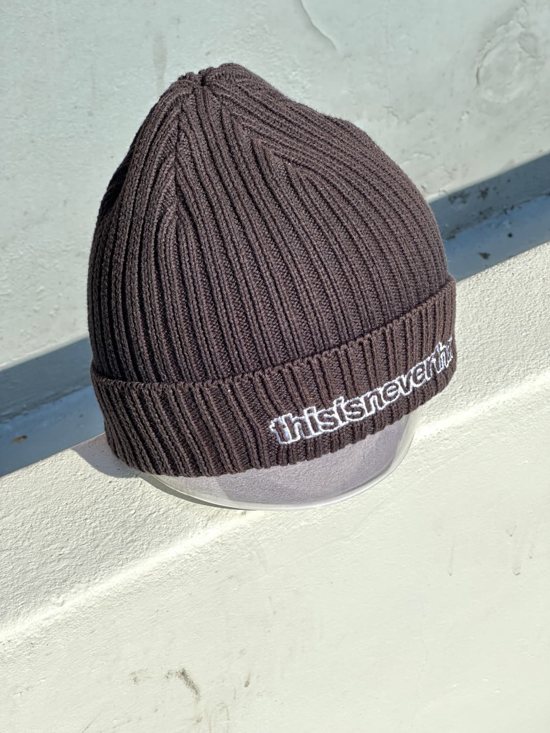 [F] 디스이즈네버댓 로고 블랙 비니 모자 상품이미지2