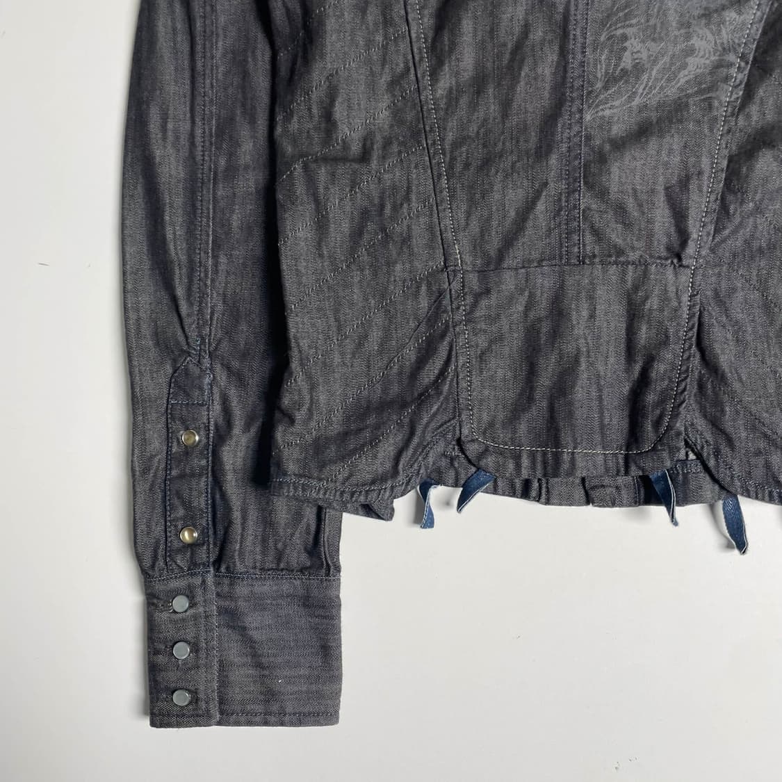 Diesel 플라워 프린팅 스티치 데님 자켓 상품이미지8