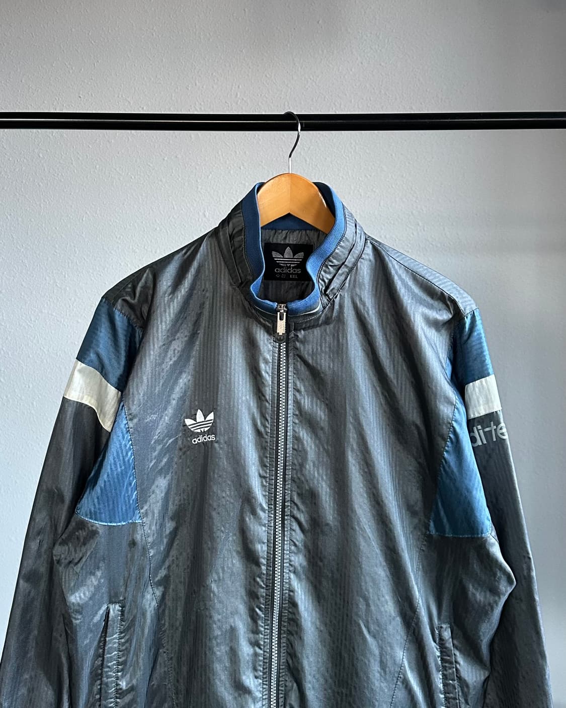[XL]아디다스 80s 제우교역 올드스쿨 실버 바람막이 상품이미지2