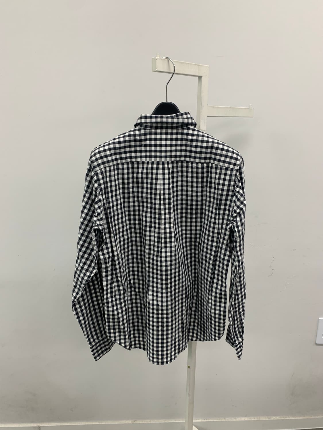 꼼데가르송 블랙 패치워크 깅엄 도트 셔츠 s 상품이미지2