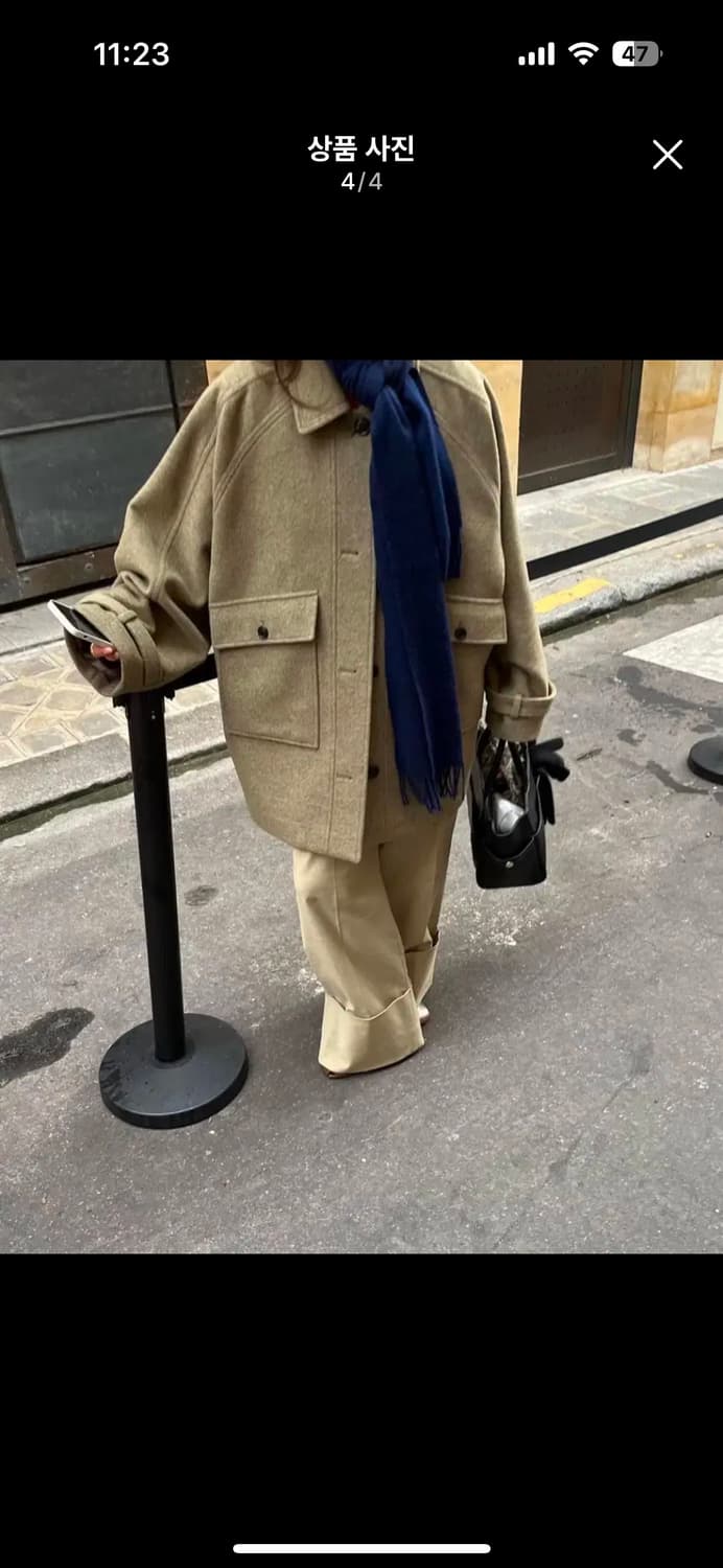 에토스 미디 코트 카키 상품이미지2