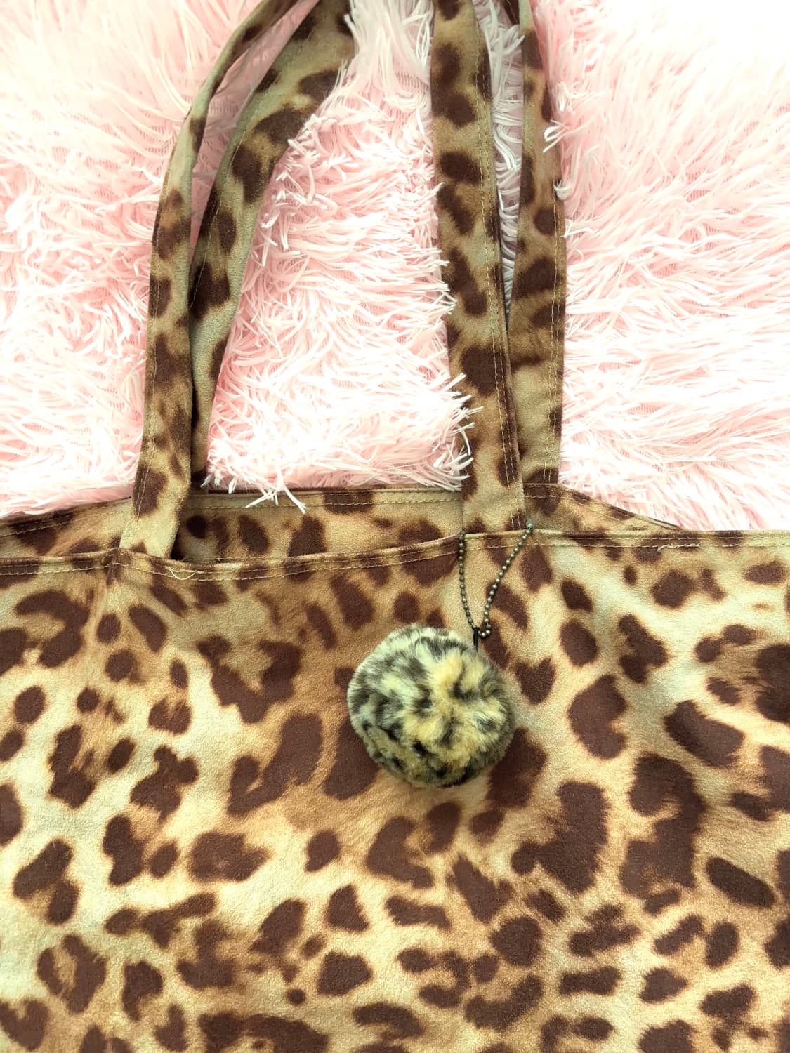 오네갸루 호피 레오파드 보부상 쇼퍼백 토트백 /라떼갸루 로걀 히메갸루 상품이미지3