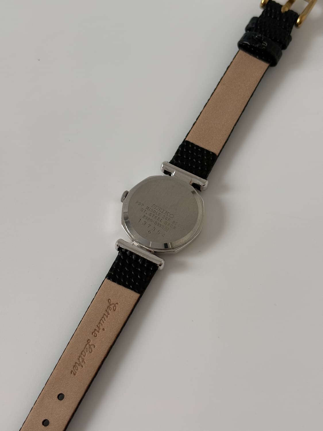 1980s Black Dial Gold Bezel Ladies Quart 상품이미지7