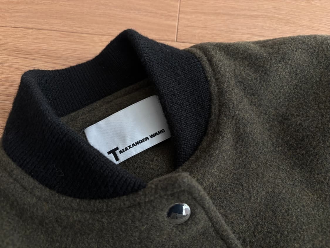 알렉산더왕 소가죽 배색 롱 바시티 자켓 2사이즈 상품이미지2