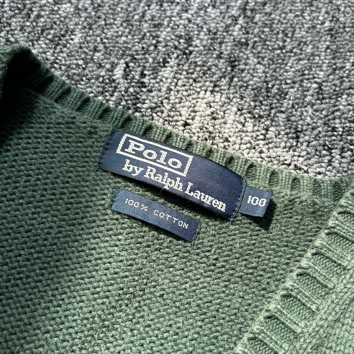 폴로 랄프로렌 올리브 코튼 브이넥 니트 베스트 상품이미지7