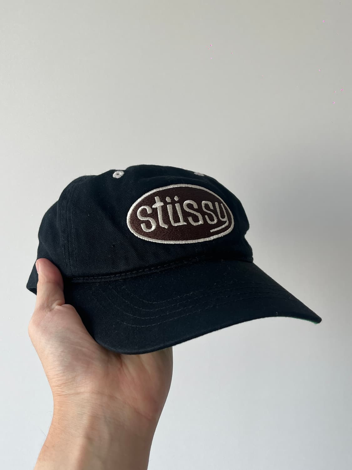 stussy 스투시 핏스탑 로우 프로 캡 본 블랙  상품이미지1