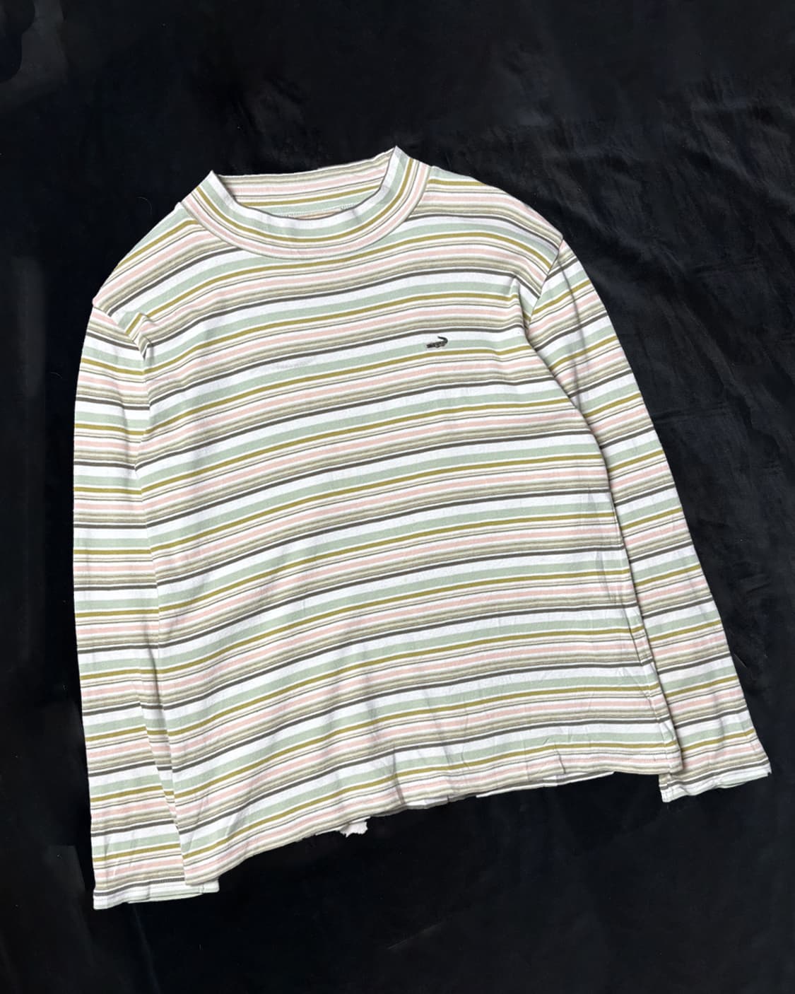 일본빈티지 크로커다일 스트라이프 긴팔티 상품이미지1