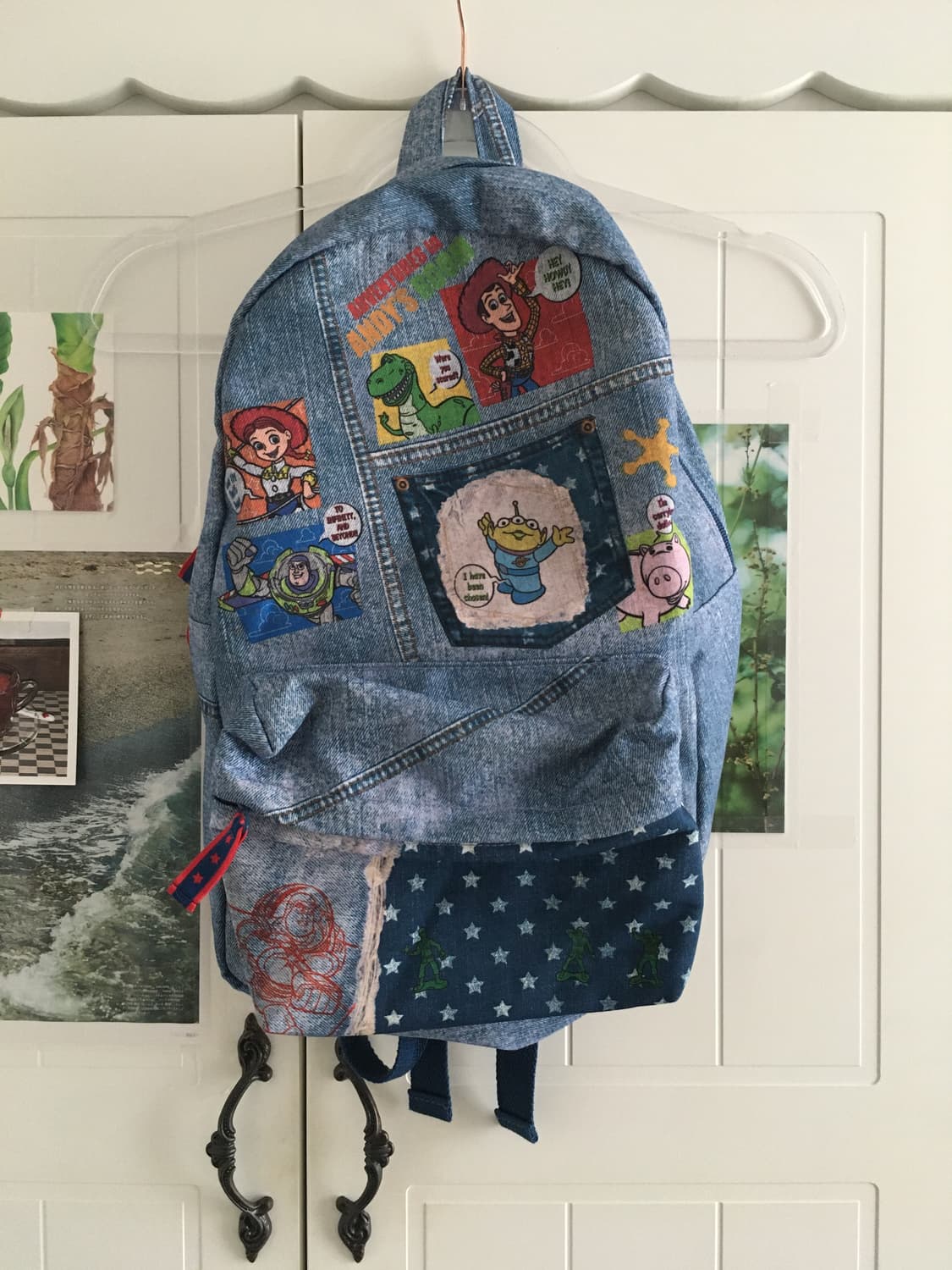 일본빈티지 토이스토리 데님 백팩 모리걸 상품이미지1