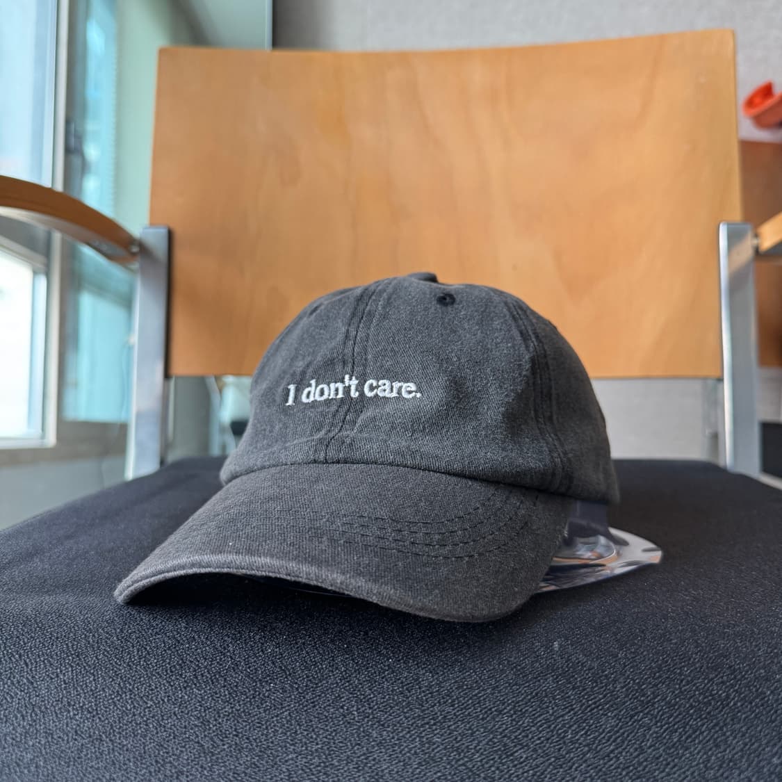 USA idontcare 빈티지 모자 볼캡 피그먼트 상품이미지2