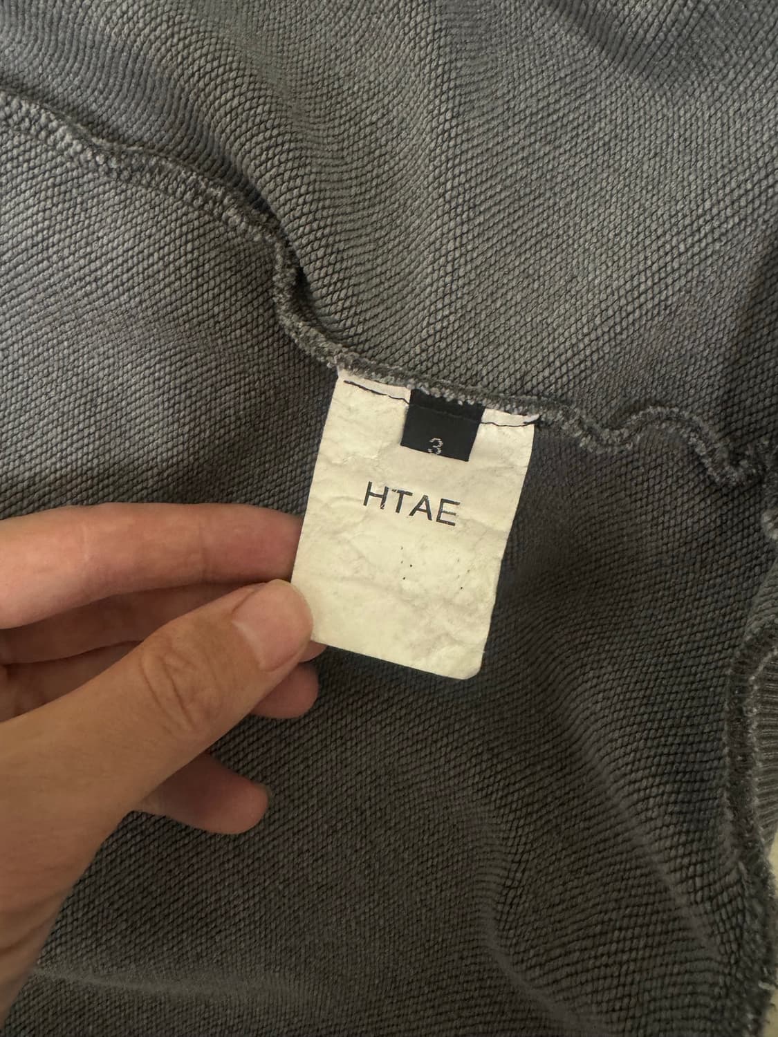 HTAE 80s VTG Hood Zip Aged Black 상품이미지3