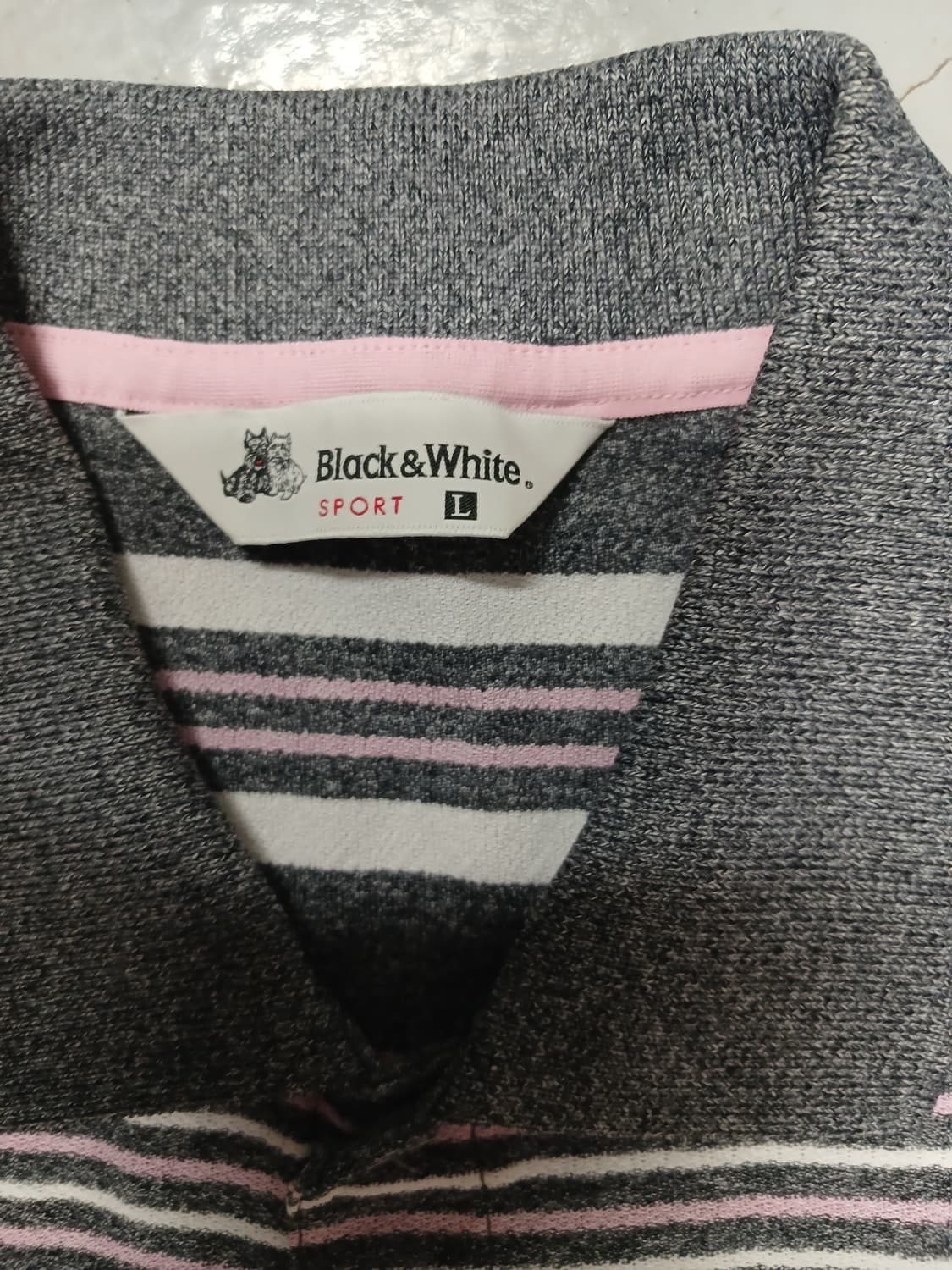 블랙앤화이트 폴로 티셔츠일본판 L 상품이미지8