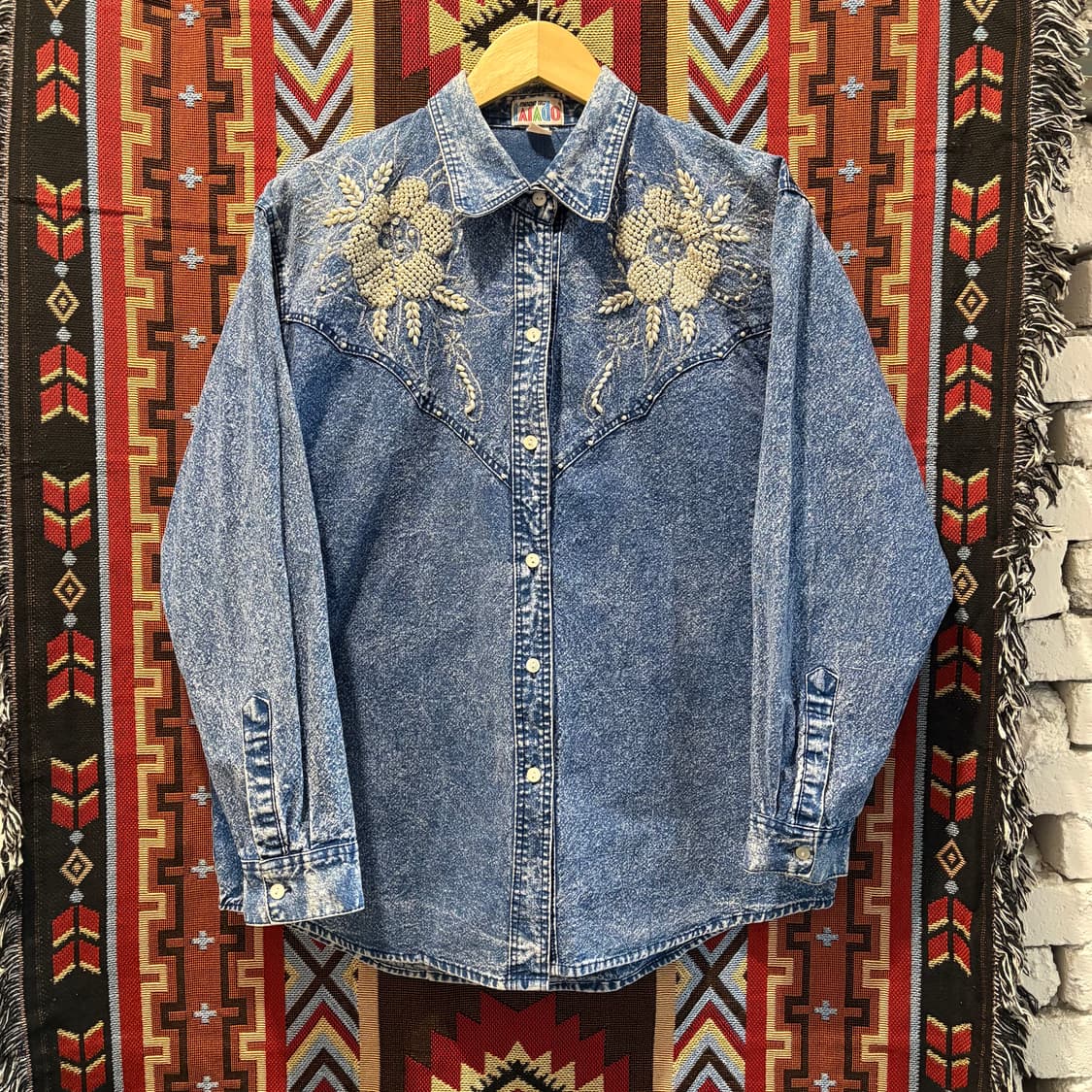 빈티지 웨스턴 데님셔츠 상품이미지1