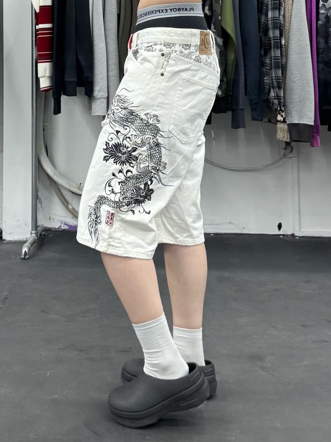 카라쿠리 타마시 오리엔탈 데님 반바지 상품이미지3