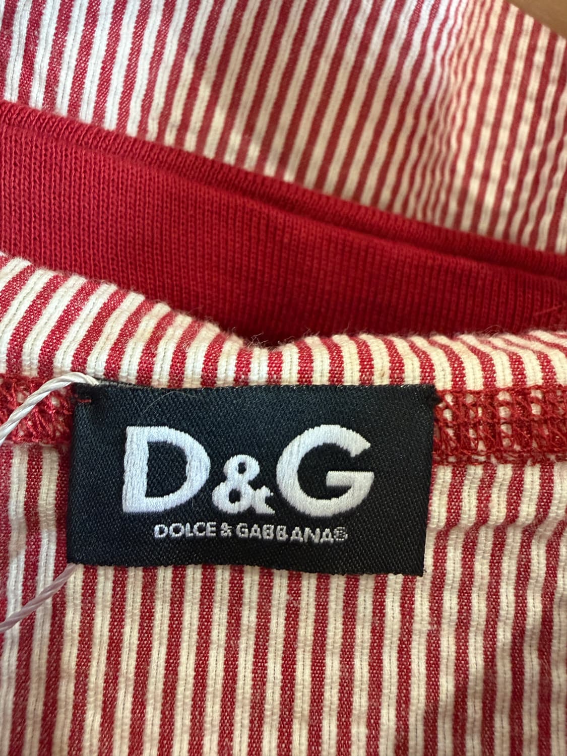 돌체앤가바나 스트라이프 하프집업 후드 베스트 상품이미지4