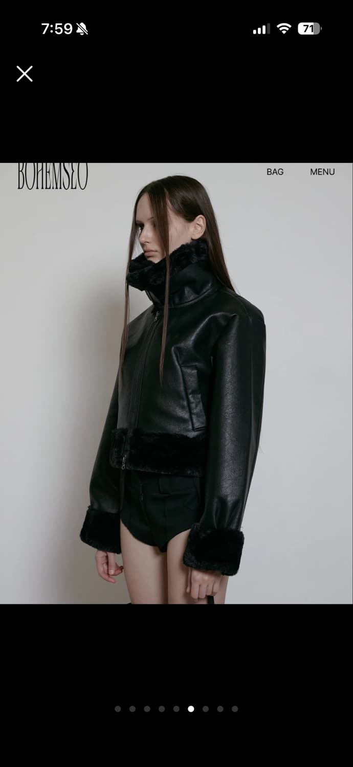 새상품) 보헤미안서울 보헴서 하이넥 무스탕 상품이미지5