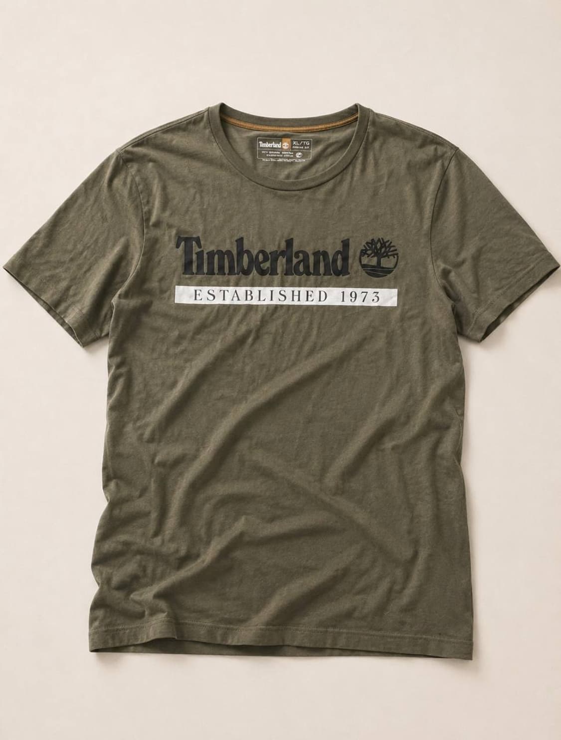 Timberland 팀버랜드 카키 라운드 반팔 상품이미지1