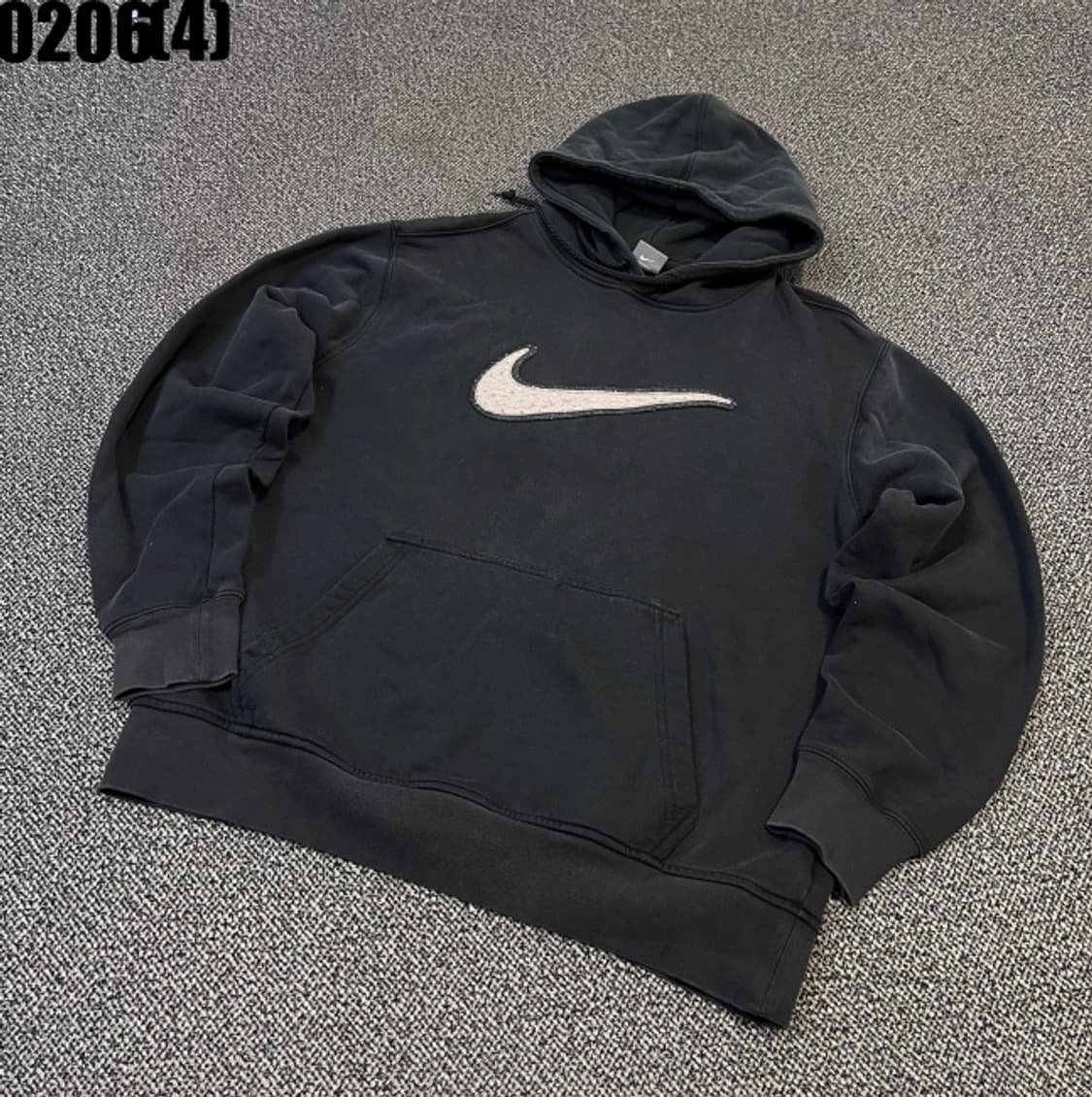 [L] 나이키 스우시 자수 로고 블랙 후드티 0206(4) 상품이미지1