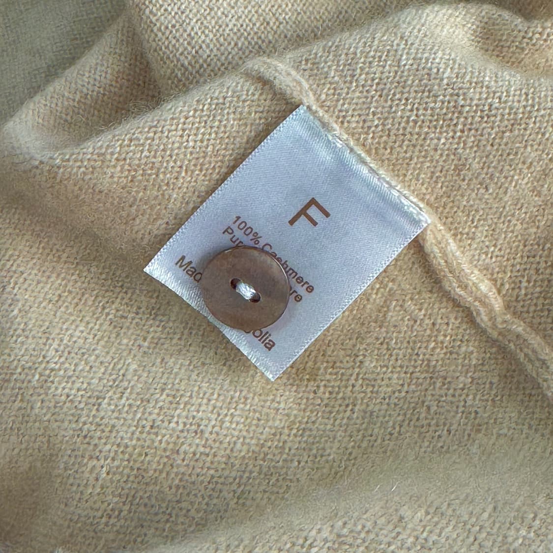 몽골 MCK 캐시미어 러플 헴 니트 가디건 상품이미지3