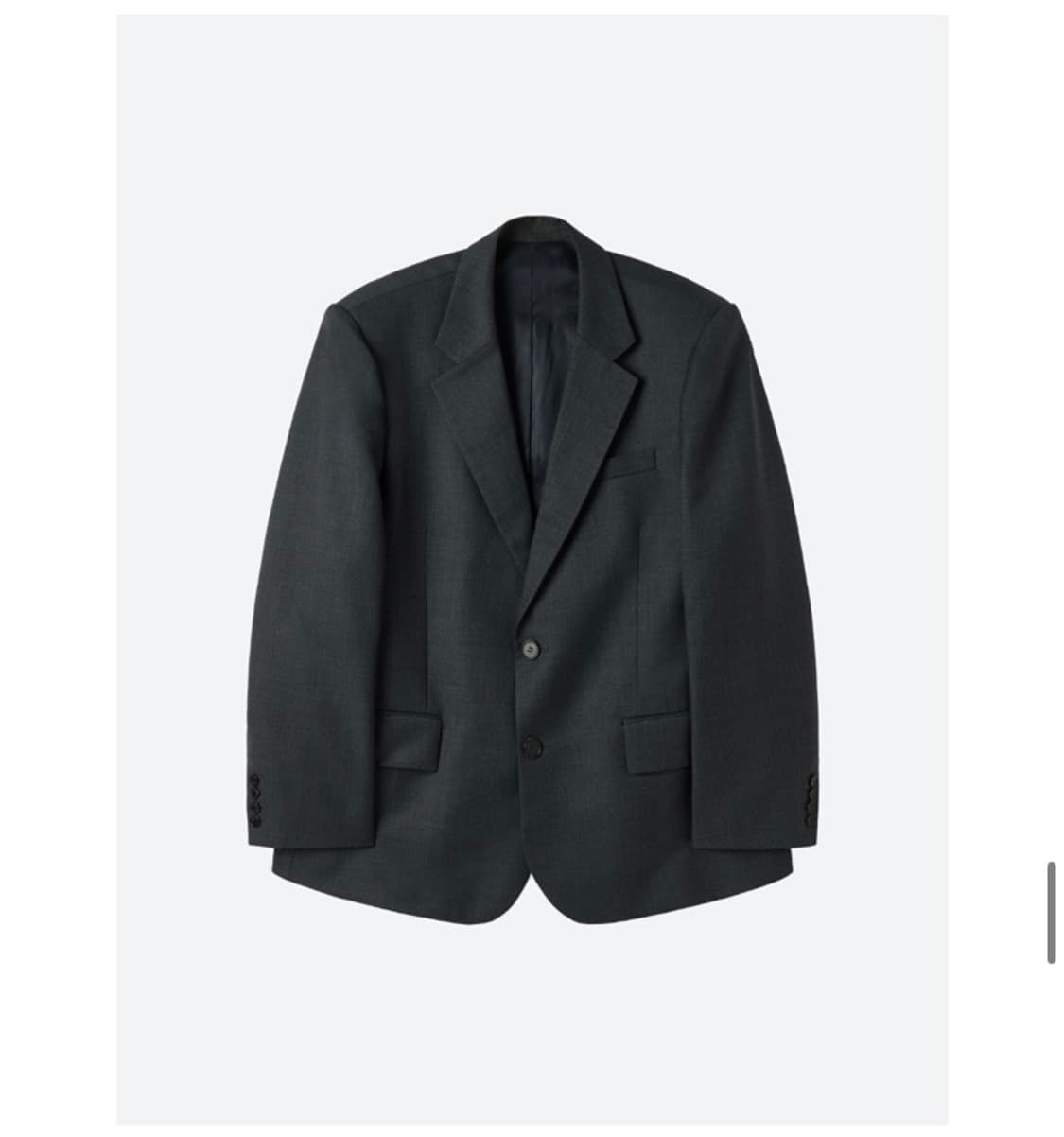 문선 unisex ovetsized tailored jacket / 차콜 상품이미지1