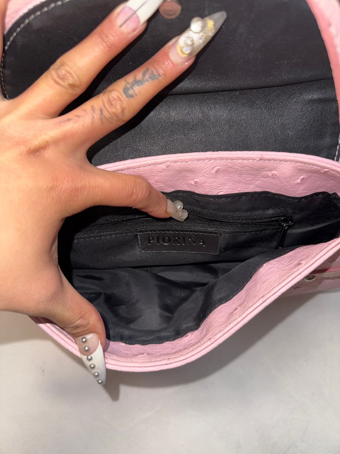 Baby pink stud buckle shoulder bag 상품이미지5